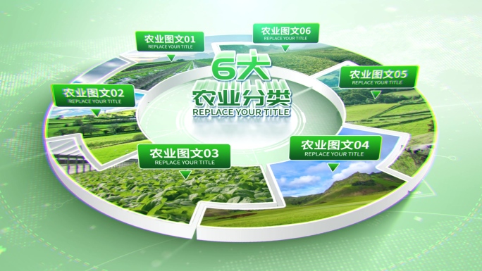 【3-8组】拼接图农业饼图分类AE模板