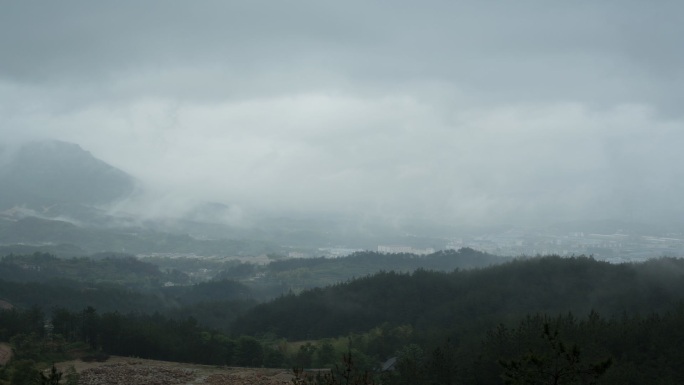 山脉白云自然风光延时