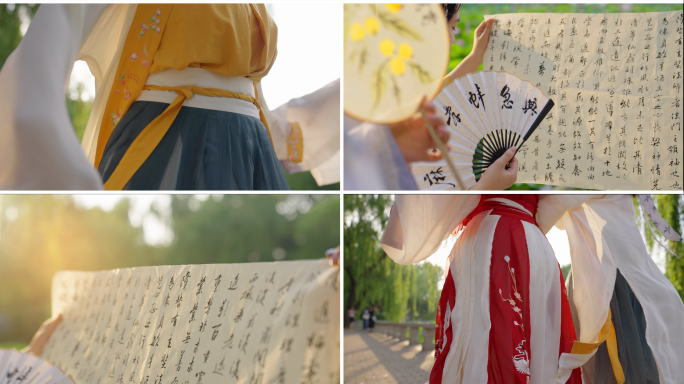 古风汉服游玩赏景4K升格