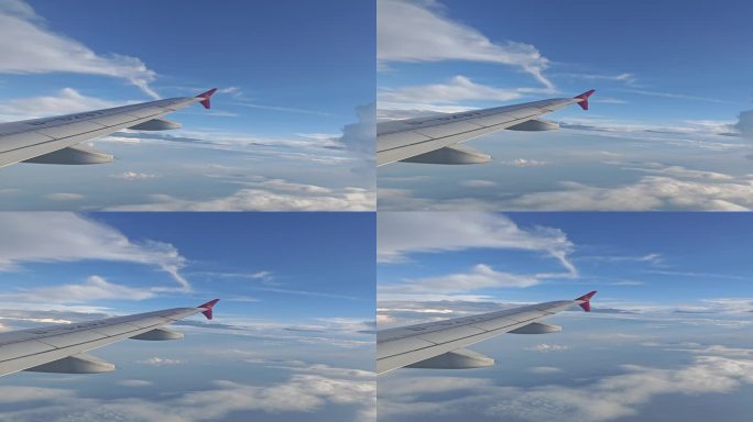 飞机穿越云海
