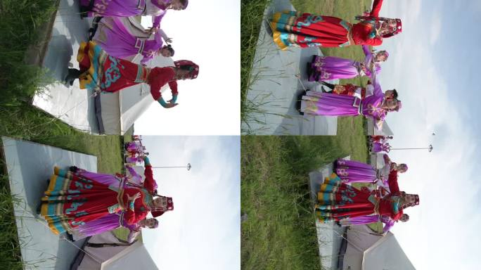 竖版蒙古舞风土人情