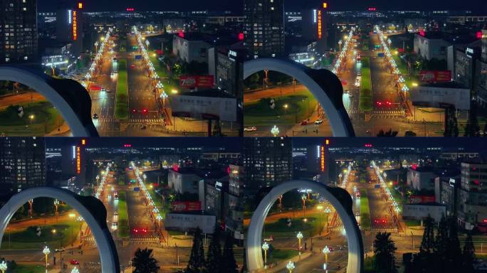 雅安市雨城区城市建设夜景大兴二桥