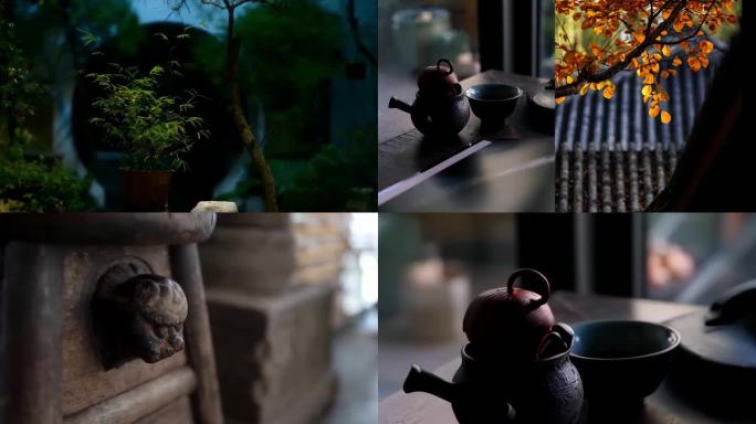 高雅中式茶庭院茶室空间合集4K