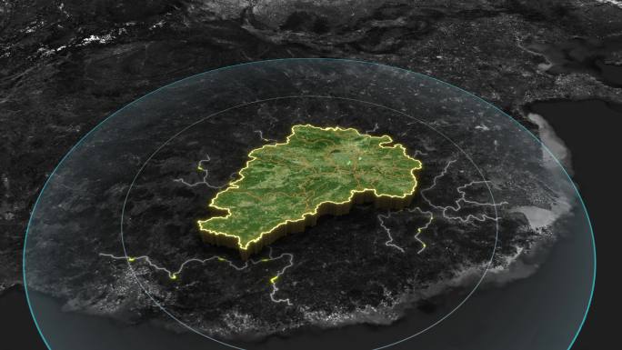 江西省地图定位标志地形图