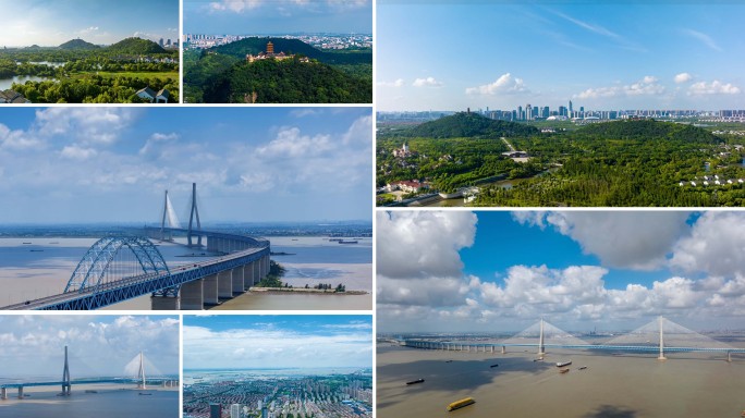 南通城市风景航拍延时空境合集