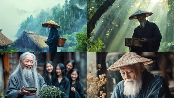 神农尝百草 李时珍采药 古代医药古代医书