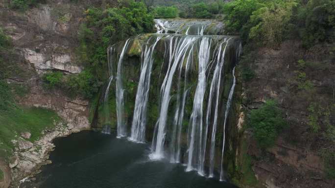 贵州安顺市黄果树大瀑布航拍风光