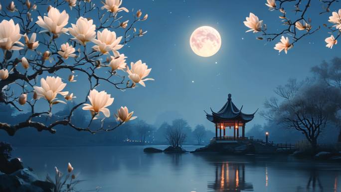 中秋节赏月月饼灯笼传统习俗合集