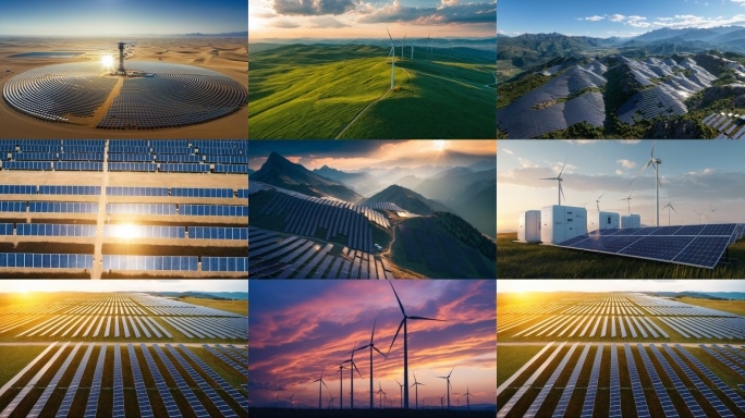 【4K】清洁能源 光伏 风力发电