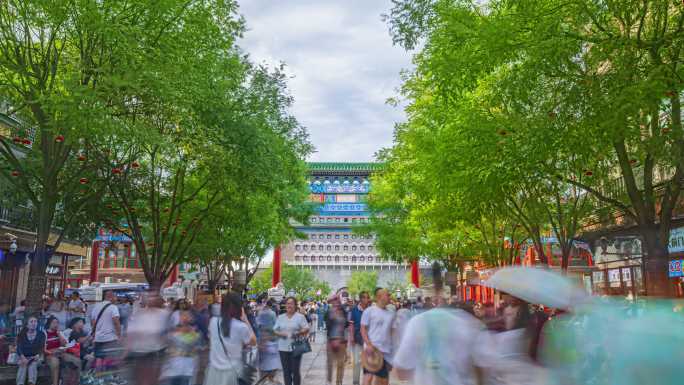 北京中轴线 前门大栅栏大范围移动延时