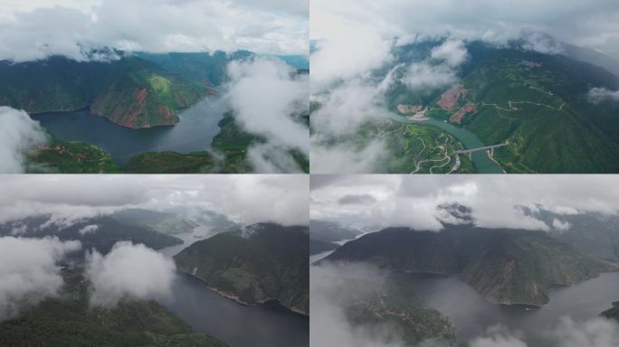 澜沧江航拍 澜沧江小湾段