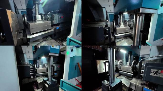 数控双头铣床加工过程