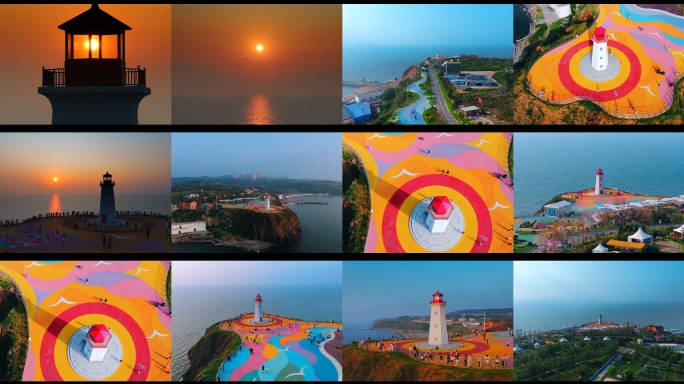 泊霞湾日落 灯塔夕阳