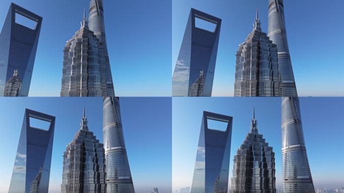 上海陆家嘴地标建筑航拍