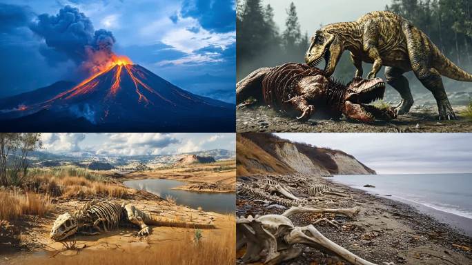 陨石撞击地球恐龙灭绝火山喷发