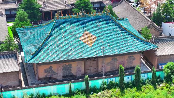 大同浑源永安禅寺传法正宗殿古建筑航拍