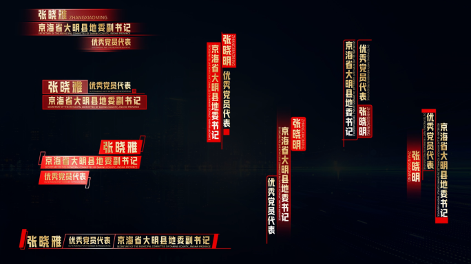 简约金色人名条 字幕条合集