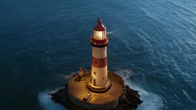 灯塔 大海日出 灯塔 乘风破浪4K合集