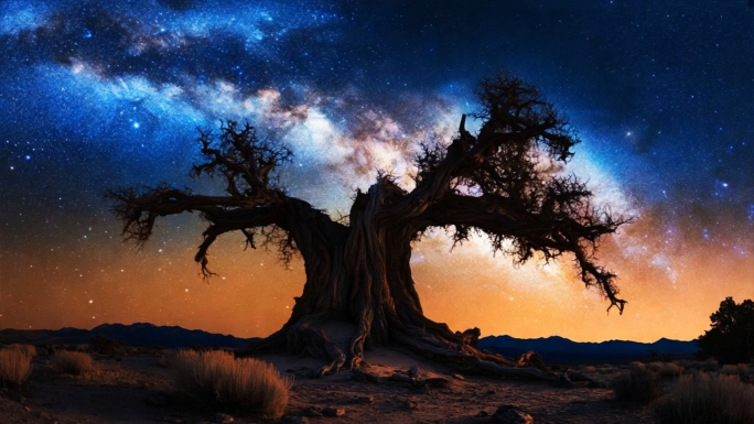 银河星空夜晚银河延时星空延时唯美夜空银河
