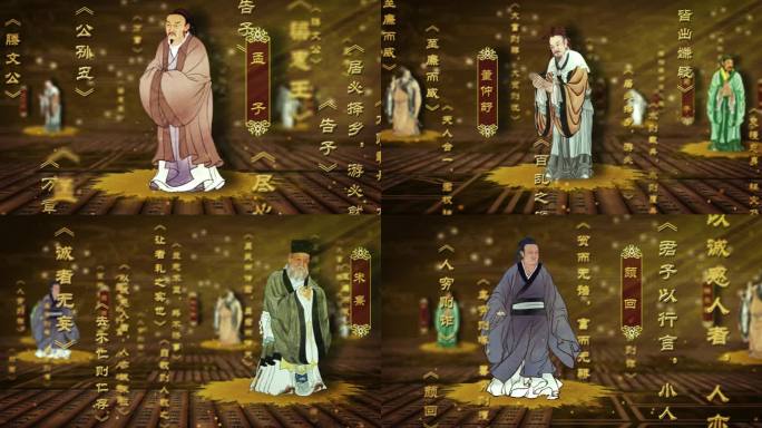 中华传统国学诸子百家人物介绍模版