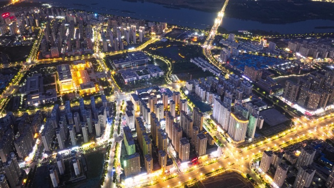 【4k原创】南阳城市宣传片航拍夜景延时