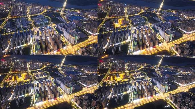 【4k原创】南阳城市宣传片航拍夜景延时