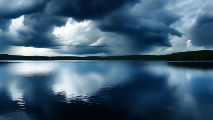 下雨天乌云闪电狂风黑云阴天