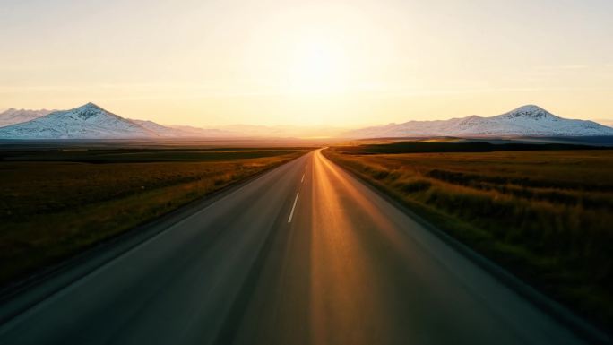 公路日出 未来的路 逐梦追梦