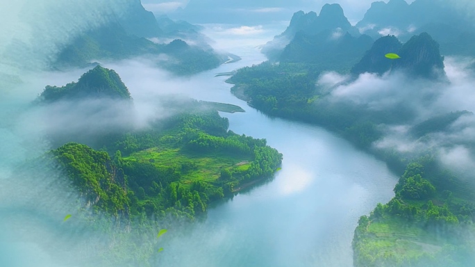 绿水青山墨韵风景LED大屏