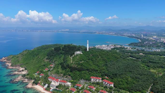 陵水航拍山与海