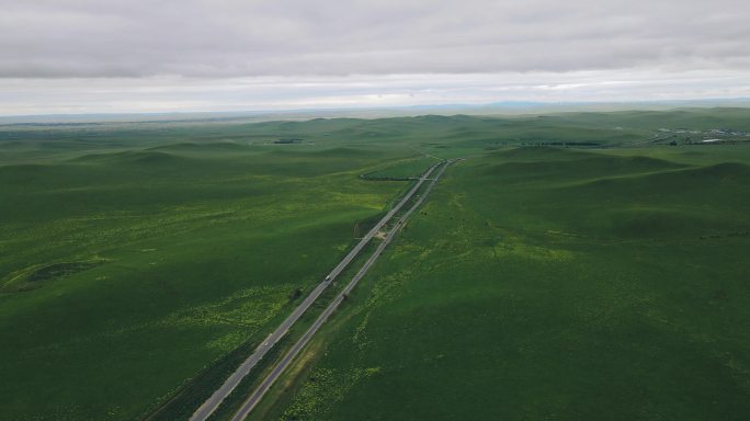内蒙古大草原航拍