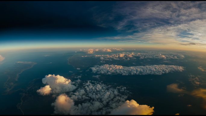 4k 地球 天空 卫星 大气层 云层