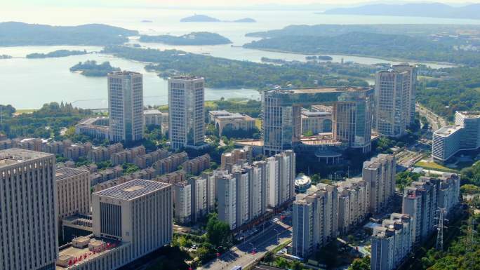 蠡园开发区 航拍 滨湖区 太湖 无锡城市