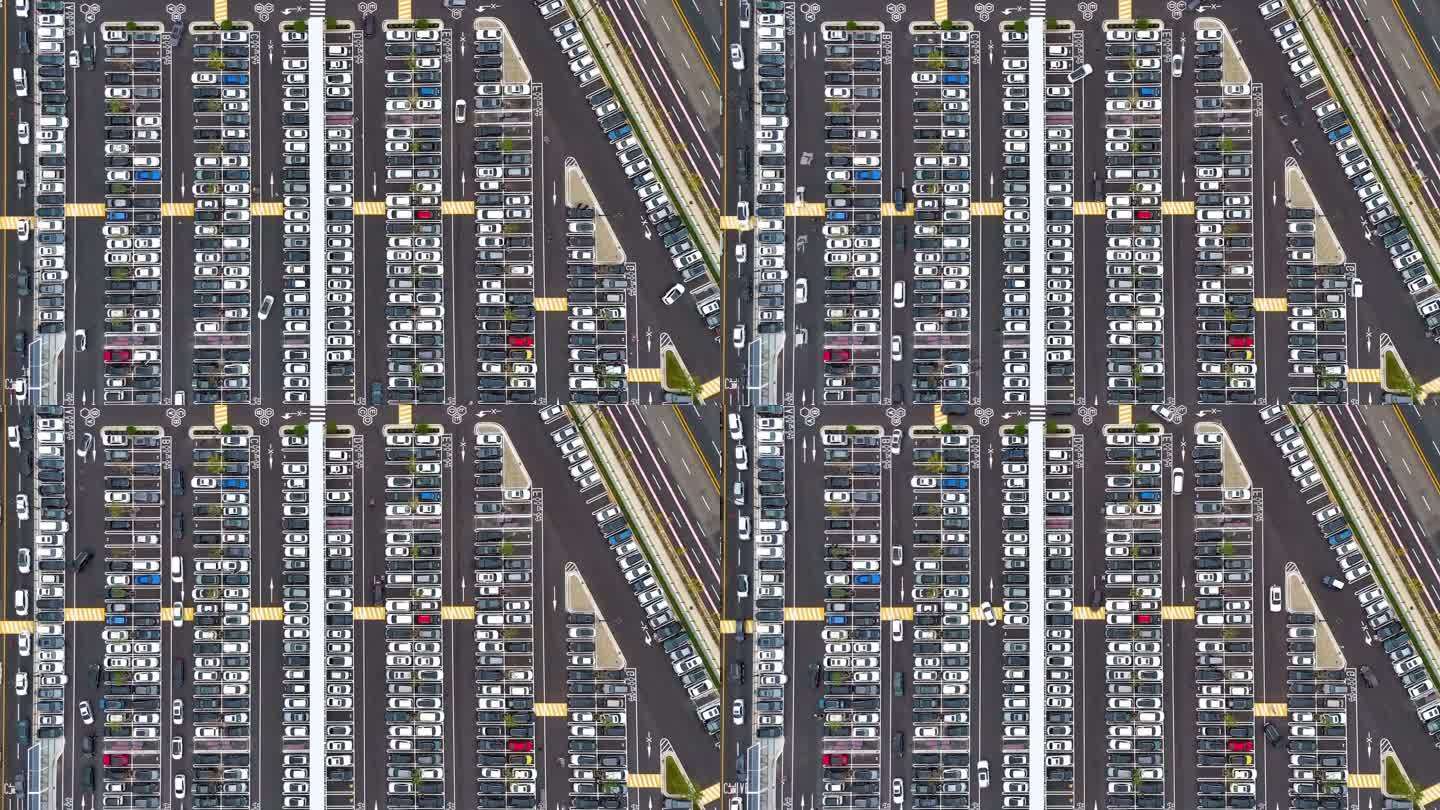 泊车停车位停车场车来车往智慧停车
