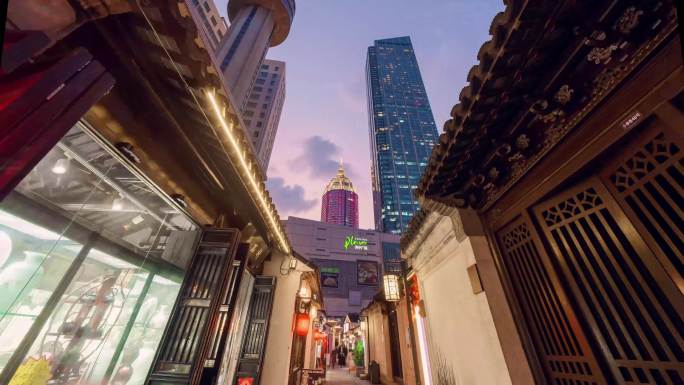 小娄巷 日转夜 延时 无锡城市 老街