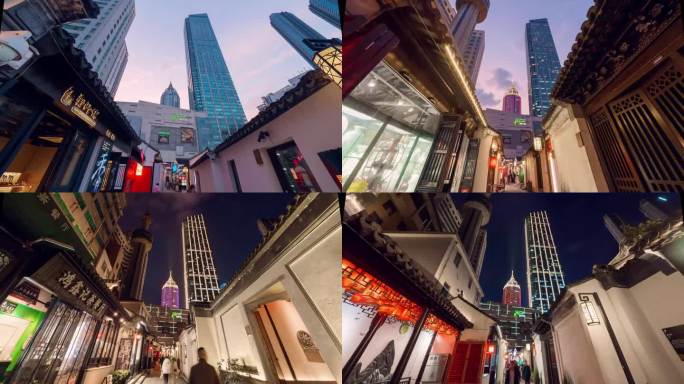 小娄巷 日转夜 延时 无锡城市 老街