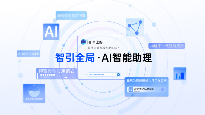 科技AI大模型互联网数据矩阵MG动画