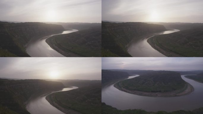 蛇曲乾坤湾日落延时