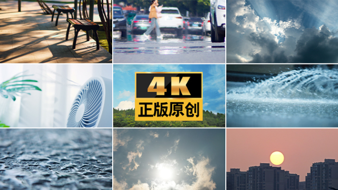高温炎热热浪降温太阳路面酷暑烈日高温预警