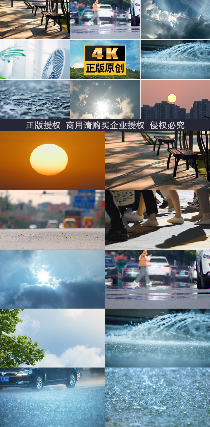 高温炎热热浪降温太阳路面酷暑烈日高温预警
