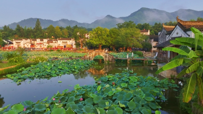 黄山呈坎景区航拍合集