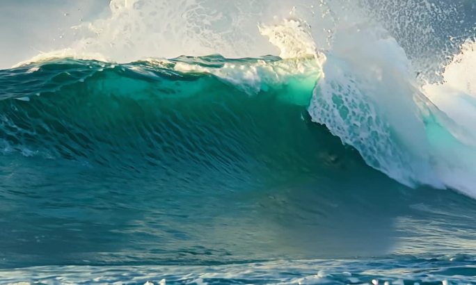 【原创】钱塘江潮水涨潮浪花