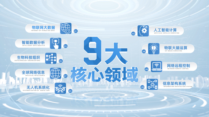 简洁明亮企业数据文字信息板块分类