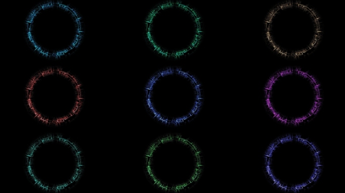 4K圆圈冲击波圆圈扩散 游戏光圈
