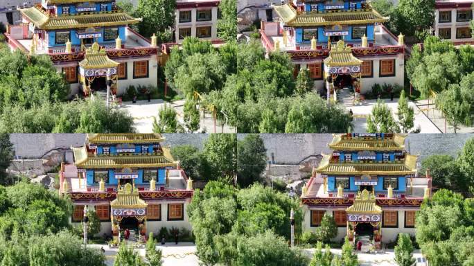 西藏多吉扎寺的大殿金顶