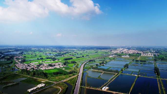 4k盐城市建湖县九龙口景区航拍素材