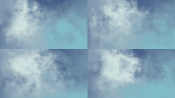 抽象的彩色蓝色渐变背景。模仿天空中云的移动。循环4 k
