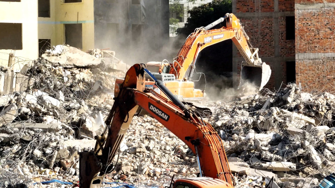 大型拆迁现场