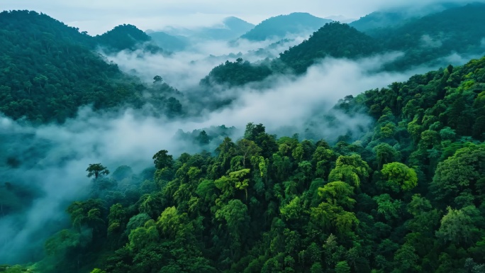 森林航拍大自然生态环保氧吧