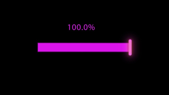 在黑色背景上加载。百分比增量为0到100。